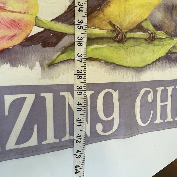 Spring Bloom Garden‎ Pole Flag. Nylon 29x42.  DOUBLE SIDED Tulips, Birds, Bees, - Picture 14 of 14